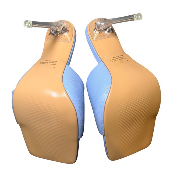 Cape Robbin Pastel Blue Clear Heel Mules – Size 6 (New in Box) - Picture 4 of 5